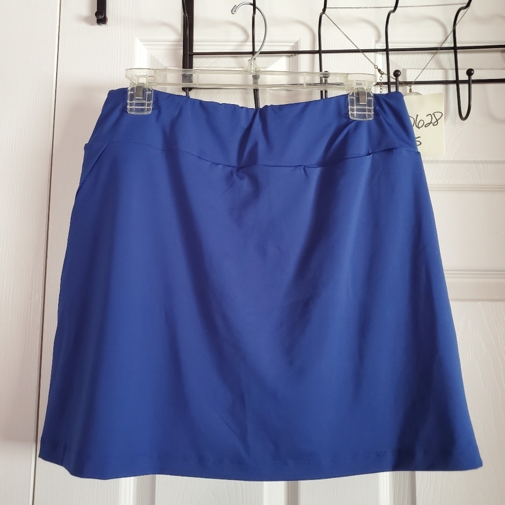 The American Fit Blue Skort Golf Skirt Tennis Pull-on Medium Made In Peru